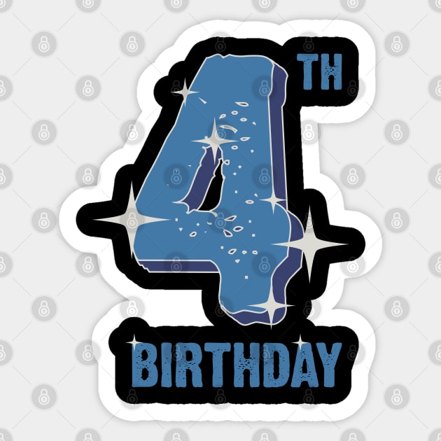 4th birthday for boys Sticker by Emma